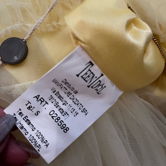 **SOLD** NWT Teen Idol Yellow Tulle Dress SM - Picture 7 of 14